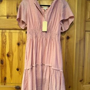 Pink Short-Sleeve Dress